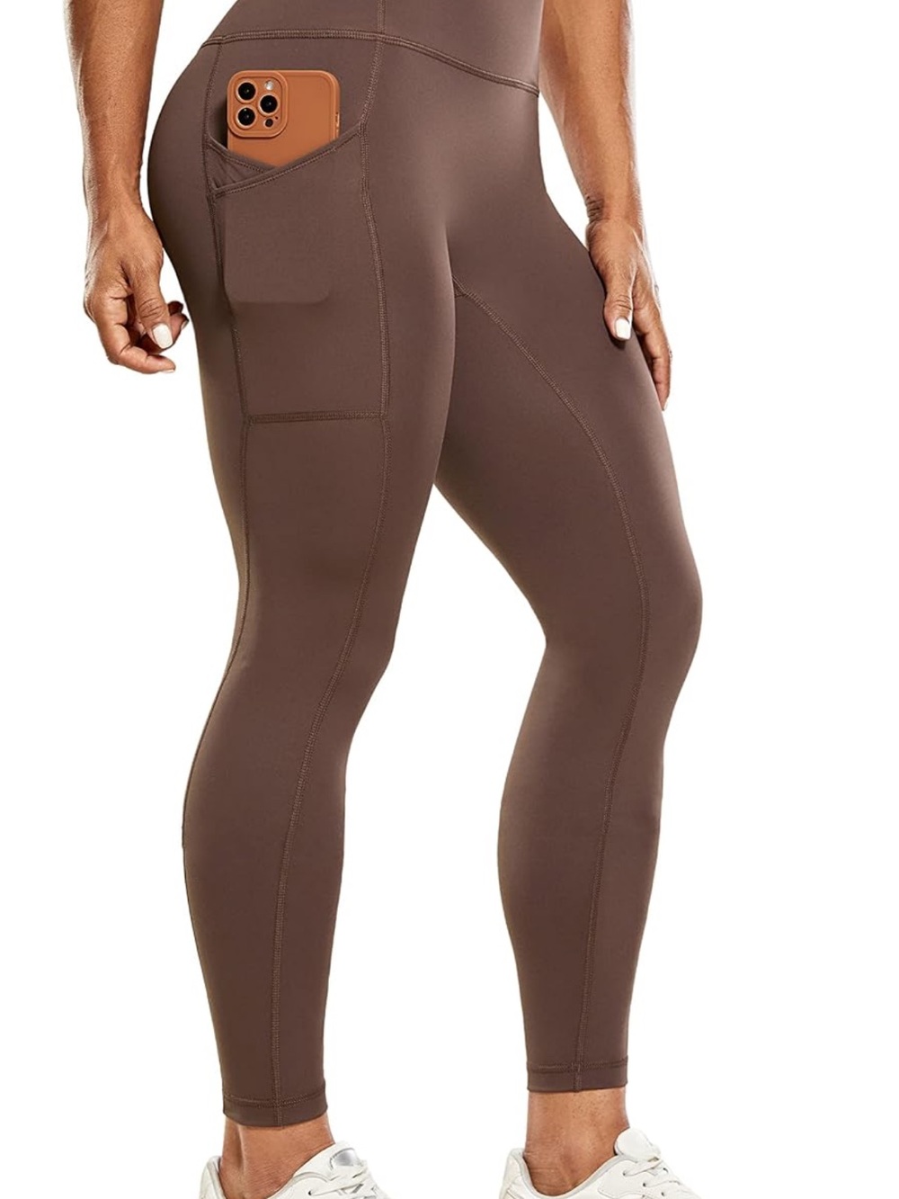 CRZ YOGA Ulti-Dry Leggings 25'' - No Front Seam with Pockets